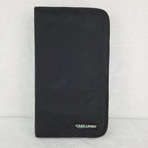Case Logic 48 CD DVD Disc Storage Wallet Binder Black Zippered Carrying Case Blk